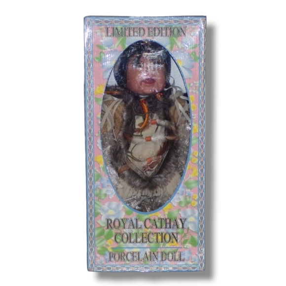 New Royal Cathay Limited Edition Native American Porcelain Doll - 20" - Picture 6 of 8